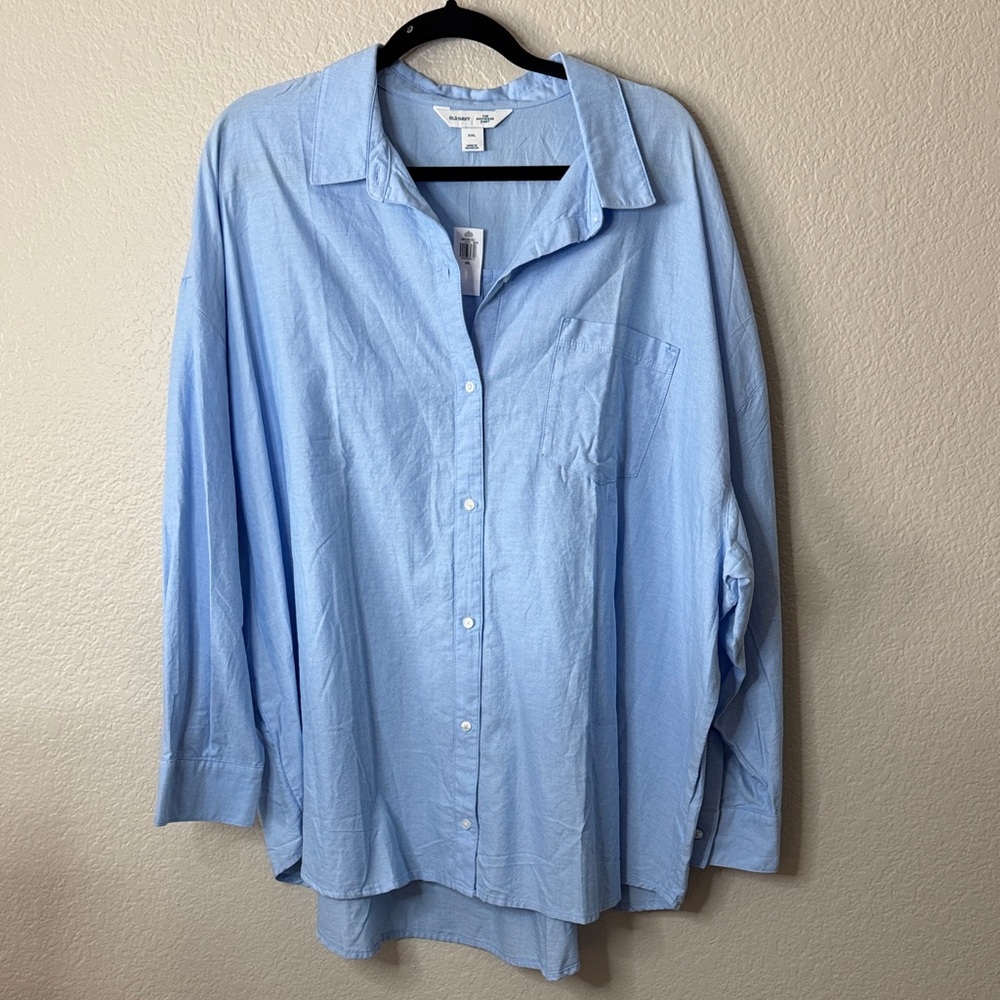 Old Navy Sky Blue Long Sleeve Shirt